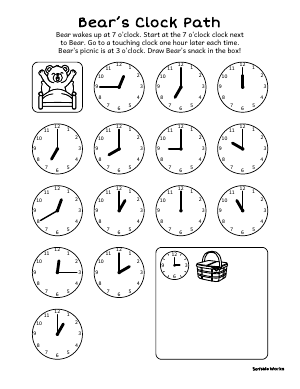 First page of Bear's Clock Path, a maze game